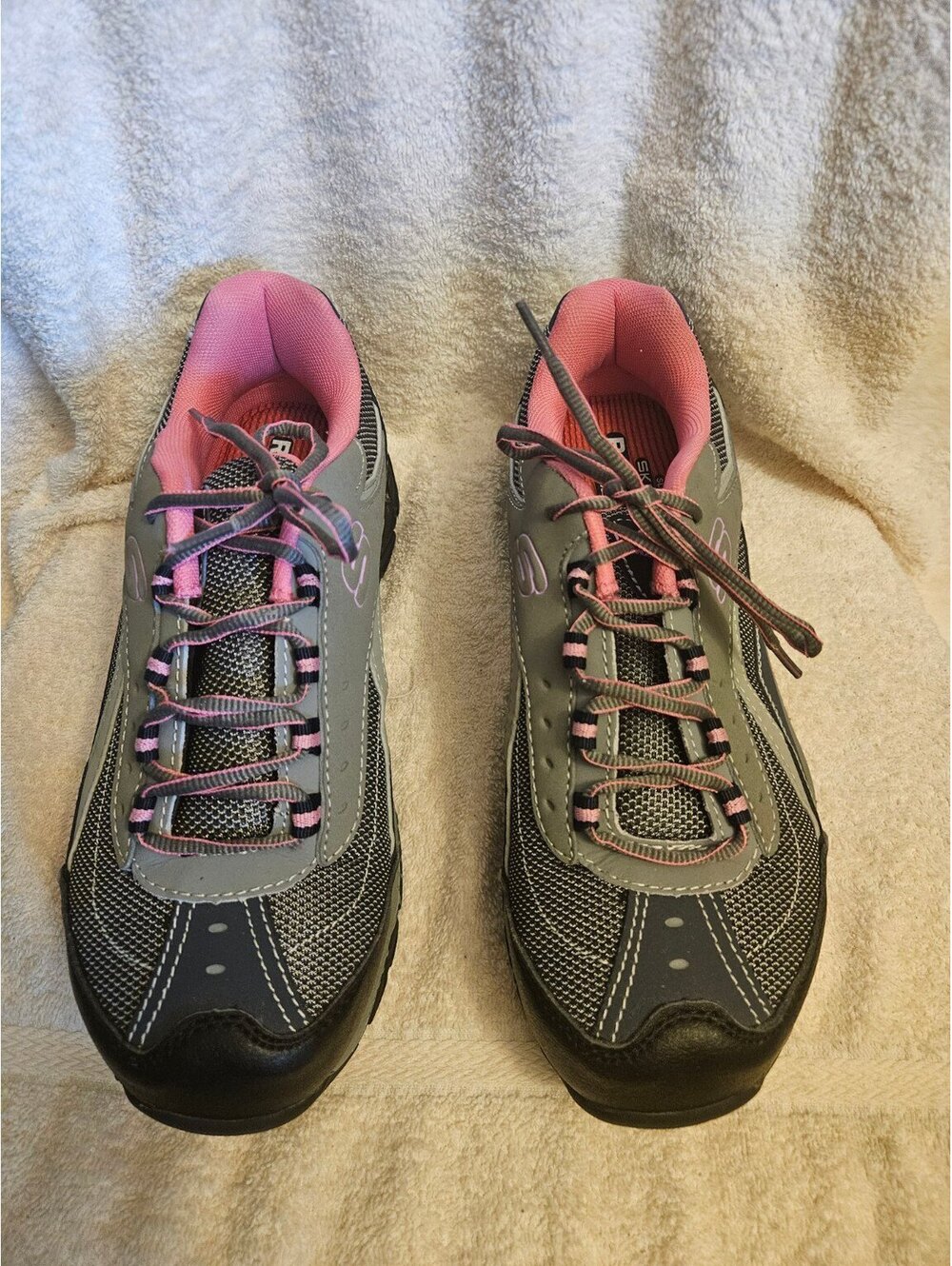 Skechers Relaxed Fit Steel Toe Work Shoes Gray Pink Women's US 10 #4